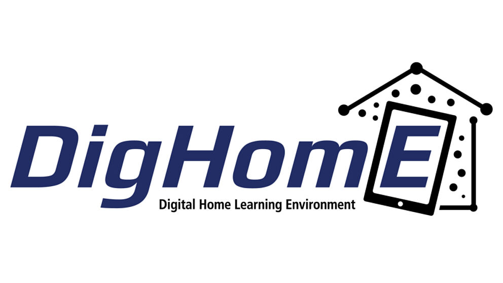 Logo des Projekts DigHomE (Digital Home Learning Environment: Gelingensbedingungen elterlicher Untersttzung bei der informationsorientierten Internetnutzung)